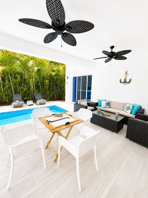 Terrace/patio - 3 Suites | L-Shaped Pool & Caribbean Retreat (Sosúa)
