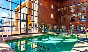 Indoor pool, a heated pool - Swimming Pool, Views, Studio suite in beautiful Brian Head, Utah (Brian Head)