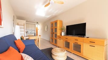 Appartement Deluxe, balcon | Coin séjour