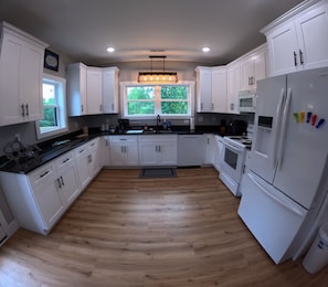 Private kitchen - Family Traditions: Brand-New 4BR Kentucky Lakehouse w/ Massive Deck & Fireplace (Springville)