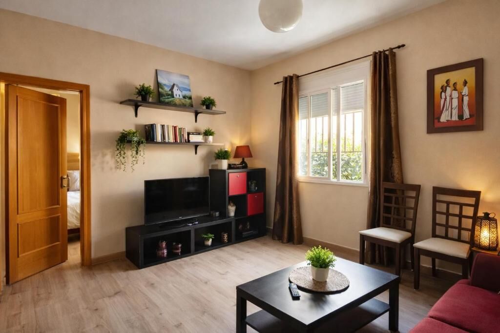 Classic-Apartment | Wohnbereich | 32-Zoll-Flachbildfernseher mit Kabelempfang