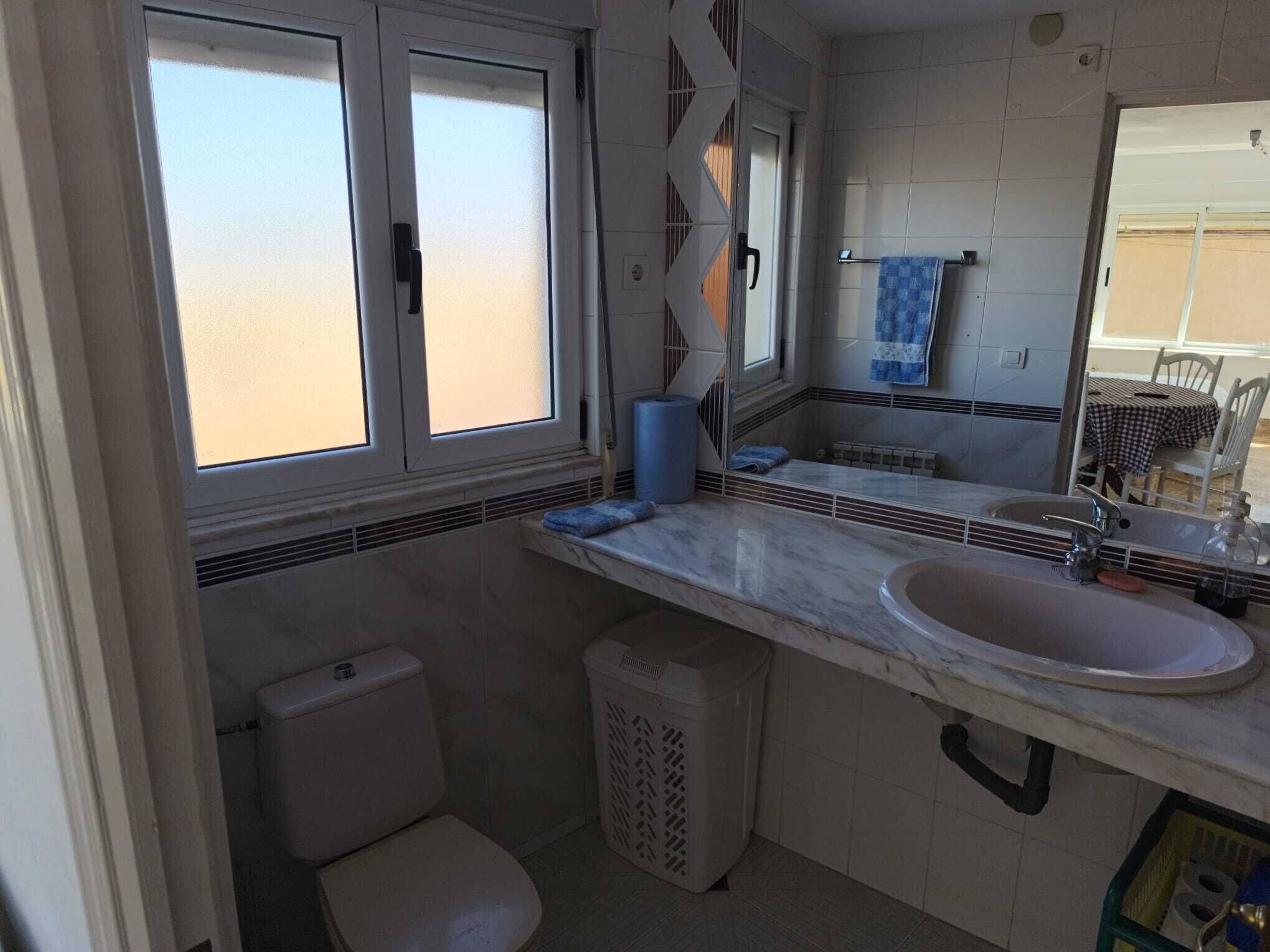 Shower, bidet, toilet paper