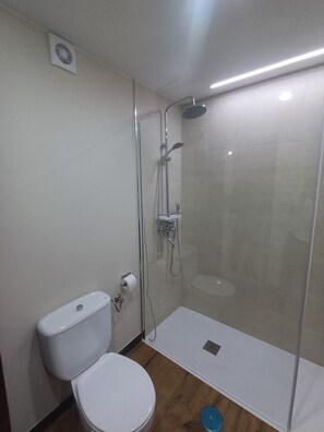 Shower, hair dryer, towels - Apartment 'Camiño De Santiago' with Shared Garden and Wi-Fi (Sarria)