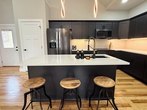 2 King beds! Sleep like royalty in this cozy, intimate, and brand-new house