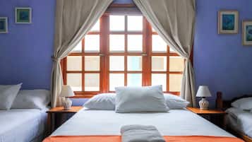 Comfort Quadruple Room | Blackout drapes, iron/ironing board, free WiFi, bed sheets