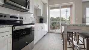 Fridge, dining tables - Landing | Incredible 1BD, Gym, Game Room (Charlotte)