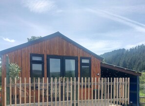 Exterior - Cosy retreat at Daisy Cabin in Mid Wales/Pet Friendly/ Undercover hot tub/Garden (Llanbrynmair)