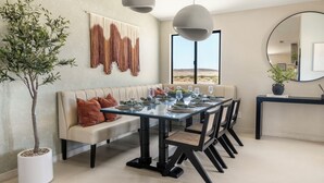 Dining - Desert Willow • Pool, Hot Tub, Sauna, Pickleball • Private 1.4-Acre Retreat (Joshua Tree)