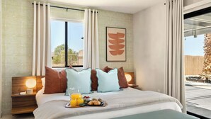 3 bedrooms, WiFi, bed sheets - Desert Willow • Pool, Hot Tub, Sauna, Pickleball • Private 1.4-Acre Retreat (Joshua Tree)