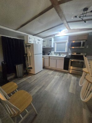 Private kitchen - Adorable 2-bedroom 1- full bath  mobile home with AC close to Lake Keowee, SC (Seneca)