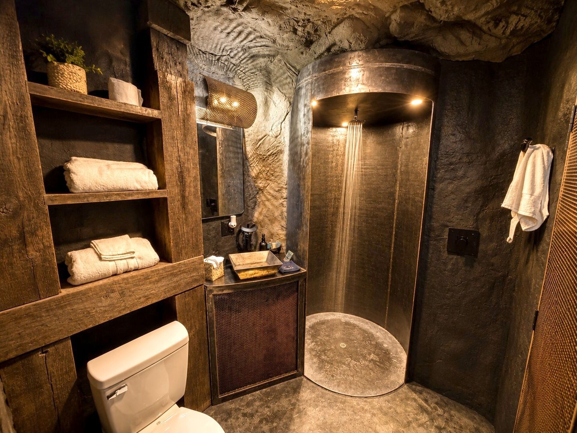 Douche, serviettes fournies