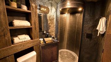 Douche, serviettes fournies