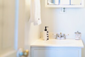 Shower, hair dryer, towels, soap - Cozy 2-bedroom apartment in beautiful Hancock with AC (Hancock)
