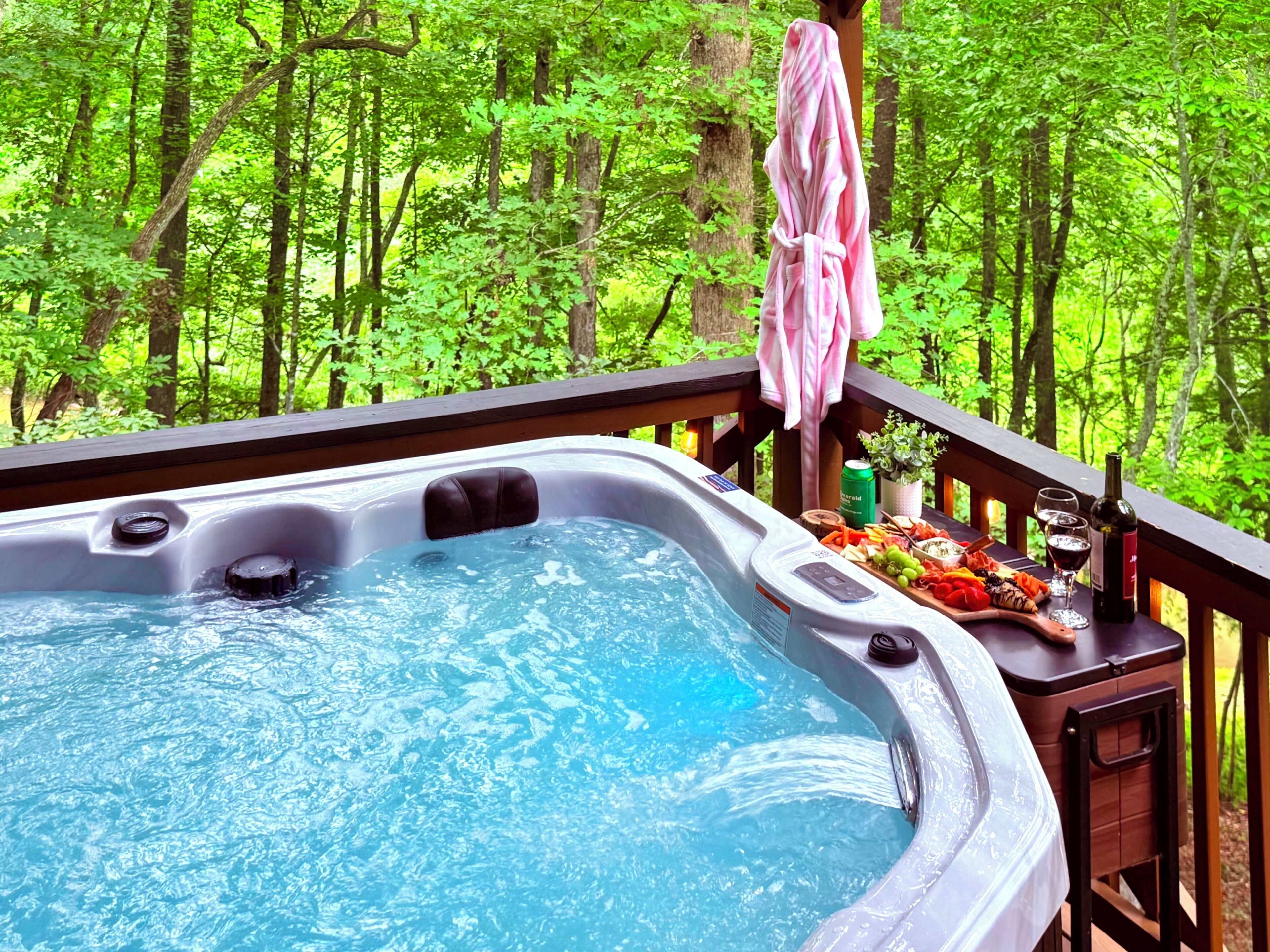 Outdoor spa tub