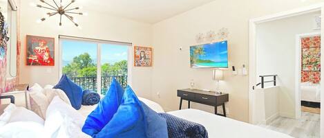 Desk, iron/ironing board, travel crib, WiFi
