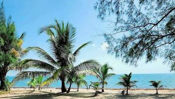Sun-loungers, beach towels
