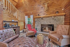 Chalet (3 Bedrooms) | Interior - Secluded Log Cabin With Hot Tub, Fire Pit, Game Room (Newfoundland)