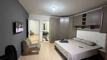 Basic Suite | Blackout drapes, iron/ironing board (on request), WiFi (free)