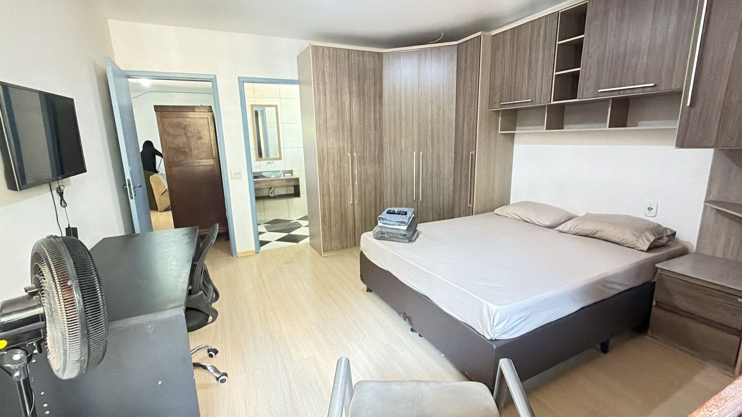 Blackout drapes, iron/ironing board (on request), WiFi (free)