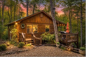 Exterior - NEW Clover Ridge Cabin ~ Hot Tub + Outdoor TV + Fire Table + Secluded Blue Ridge (Blue Ridge)