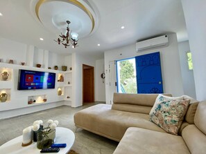 Apartment, 3 Bedrooms, Smoking, Balcony | Living room - Charming 3-bedroom Apartment Near Carthage, Tunisia (Sidi Bou Said)