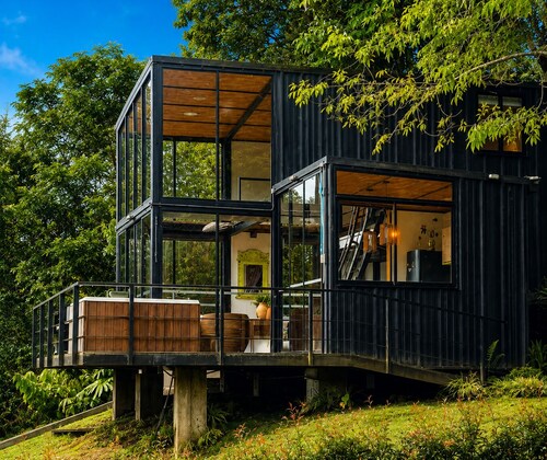 Luxury Container Villa - Monuntain Views - Jacuzzi -Near Cali