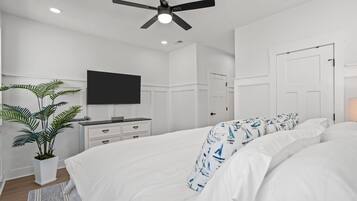 4 habitaciones, tabla de planchar con plancha, cuna de viaje y wifi