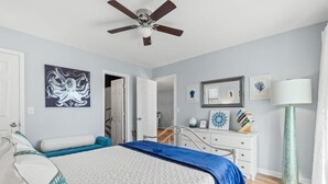 2 bedrooms, travel crib, WiFi, bed sheets