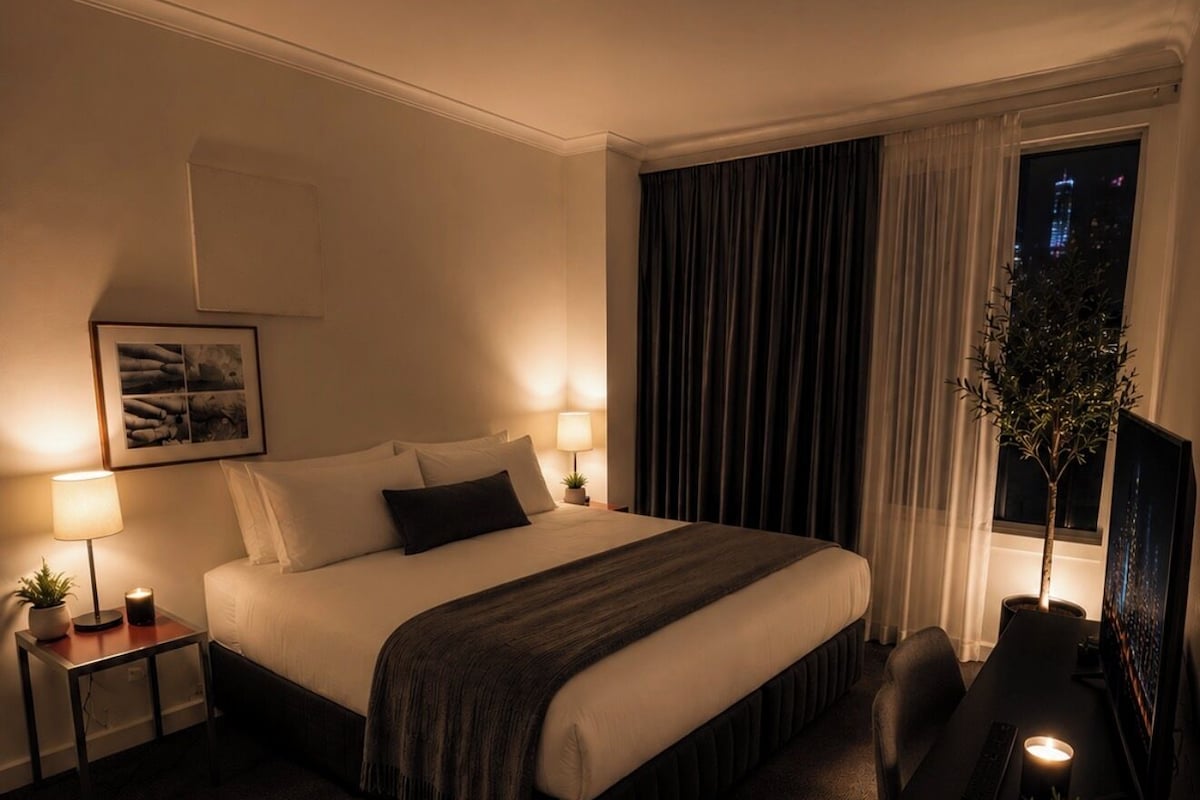 Deluxe Double Room, City View | Desk, laptop workspace, WiFi (free), bed sheets