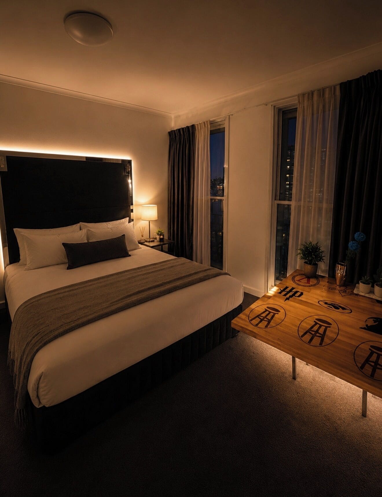 Deluxe Double Room, City View | Desk, laptop workspace, WiFi (free), bed sheets