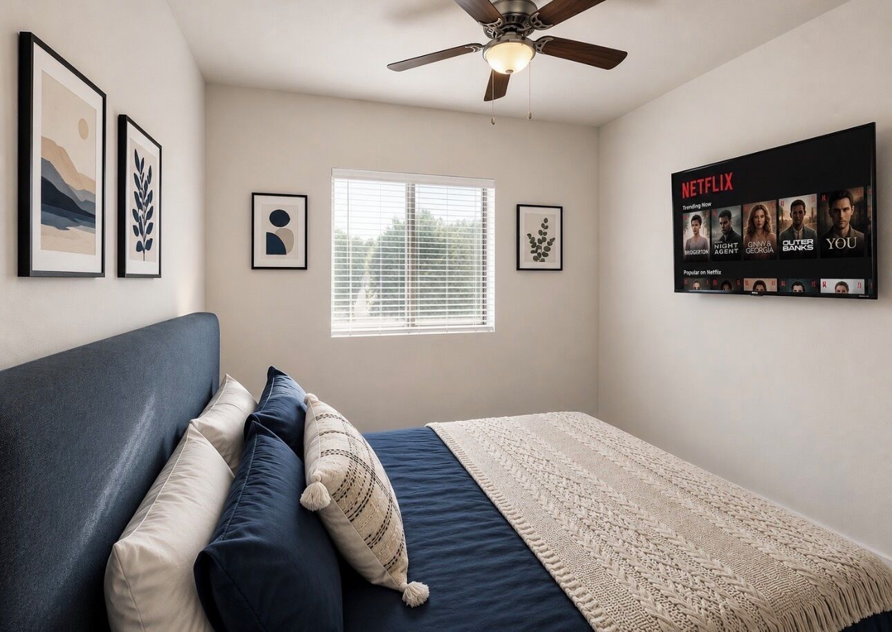 1 habitación, tabla de planchar con plancha, wifi gratis y ropa de cama 