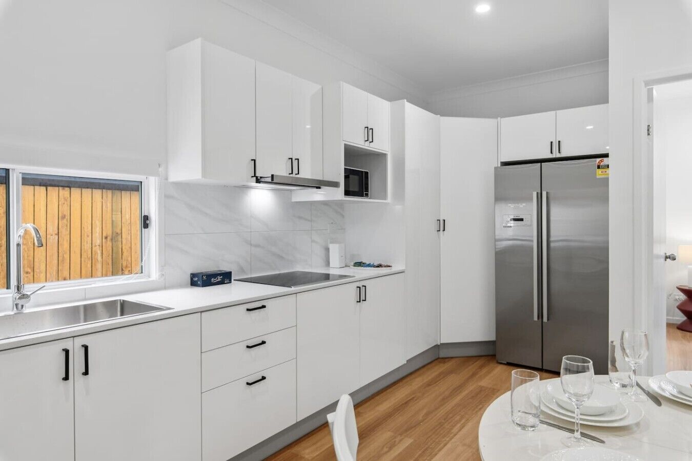 Fridge, microwave, stovetop, toaster