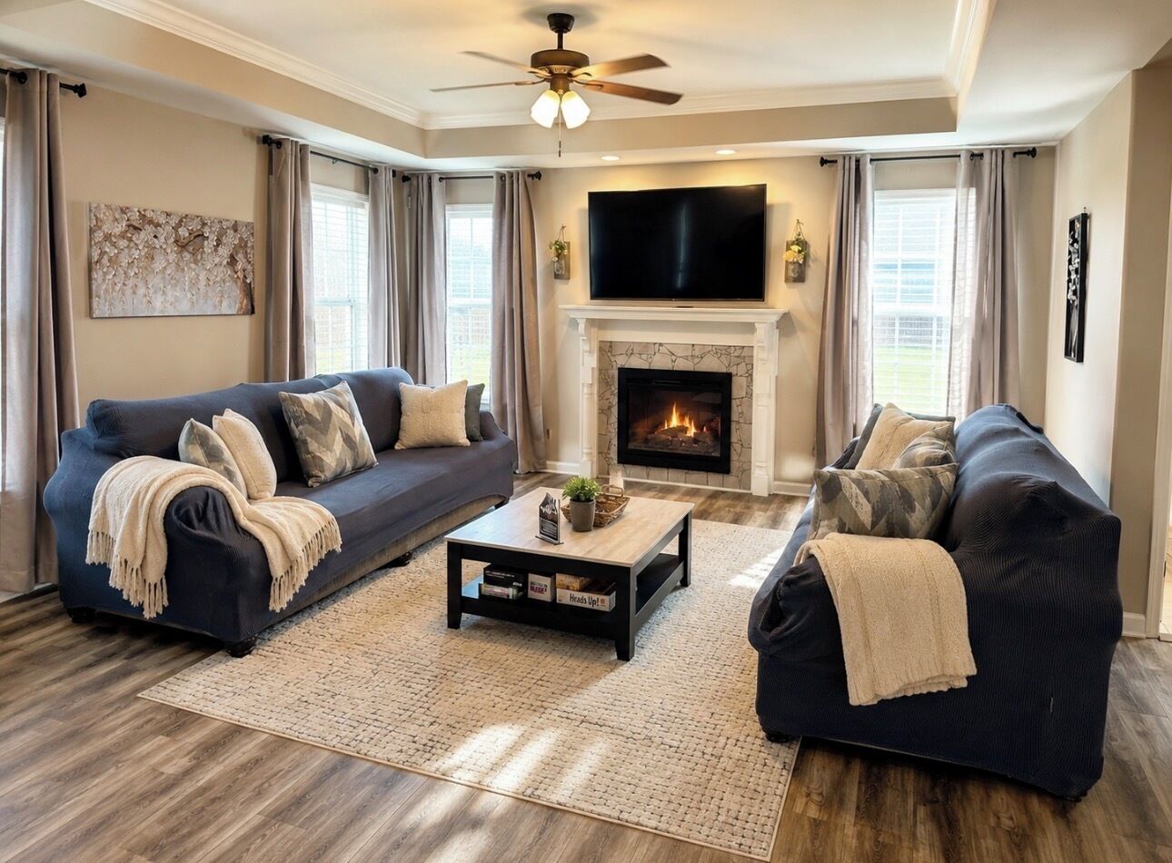 Smart TV, chimenea