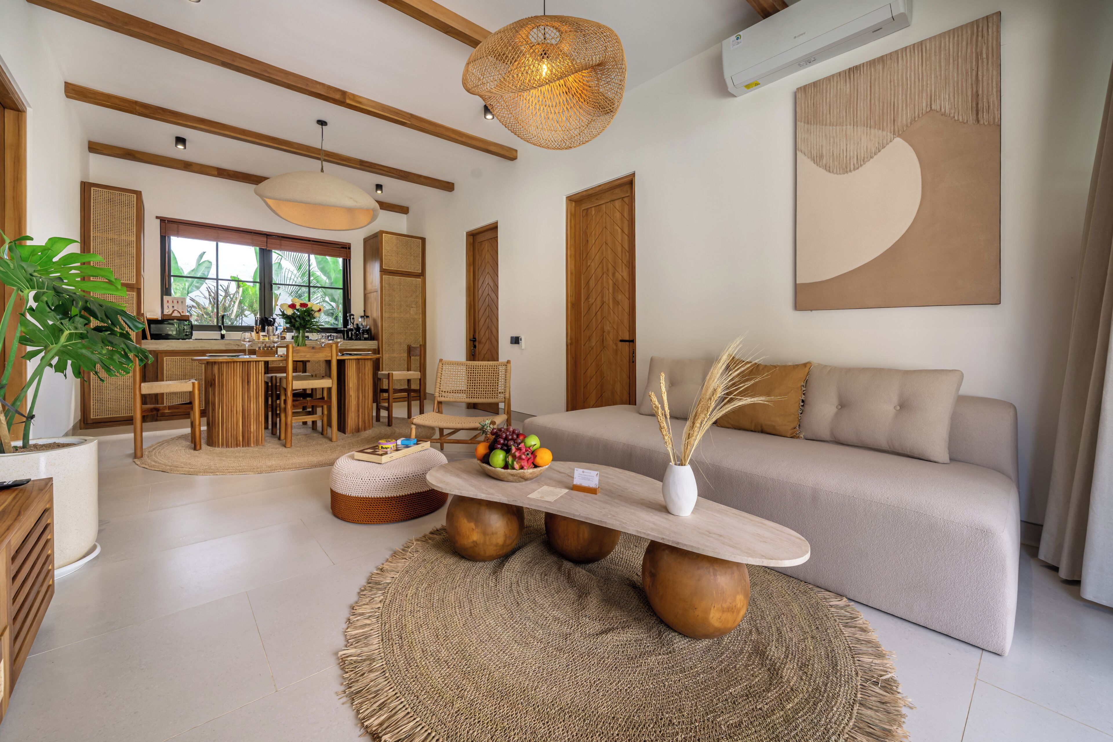 Luxury Villa, Pool View | Living area | 48-inch Smart TV with digital channels