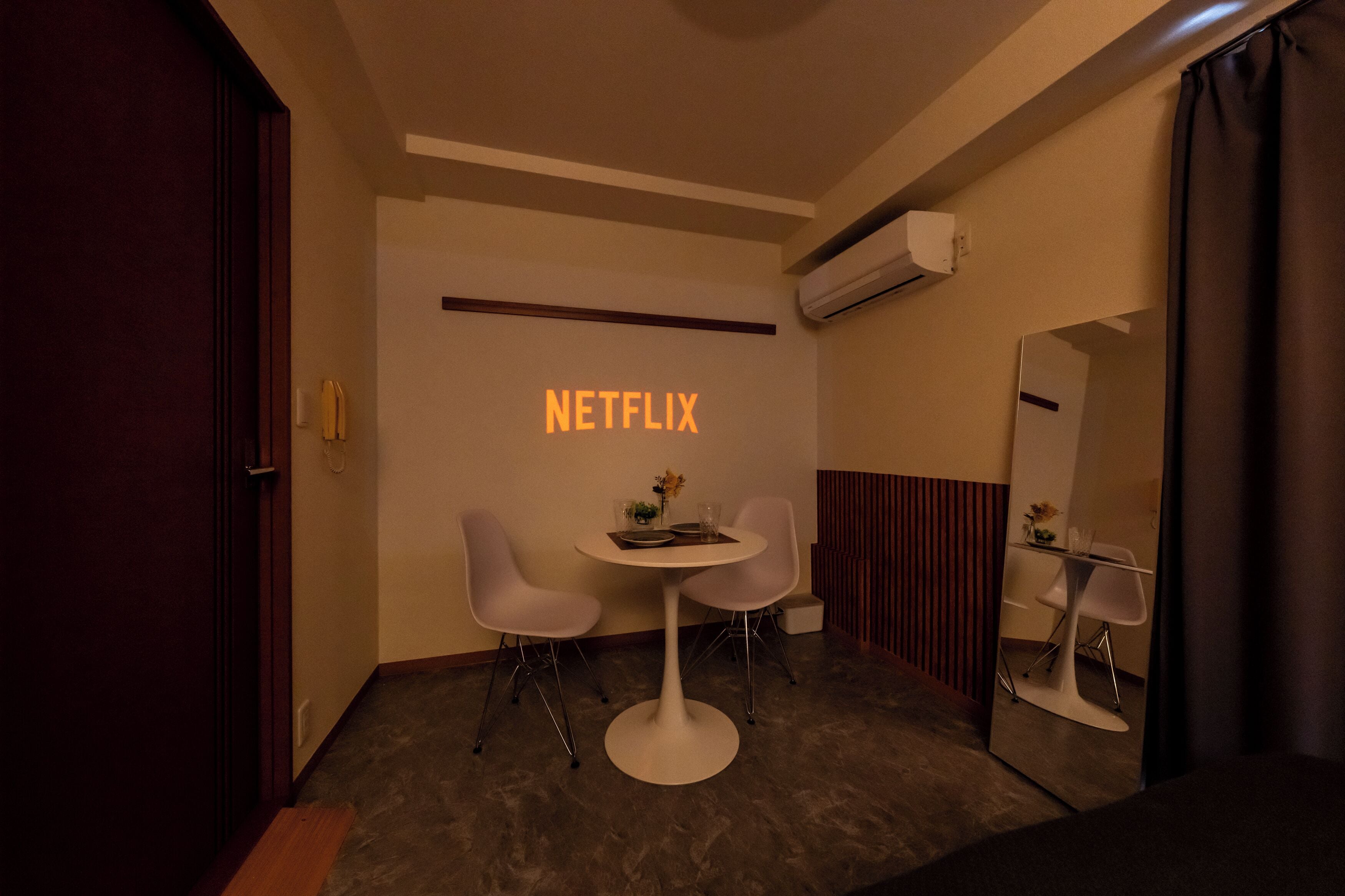 Desk, laptop workspace, free WiFi, bed sheets