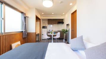 Basic-Apartment, 1 Doppelbett, Nichtraucher, Kühlschrank und Mikrowelle