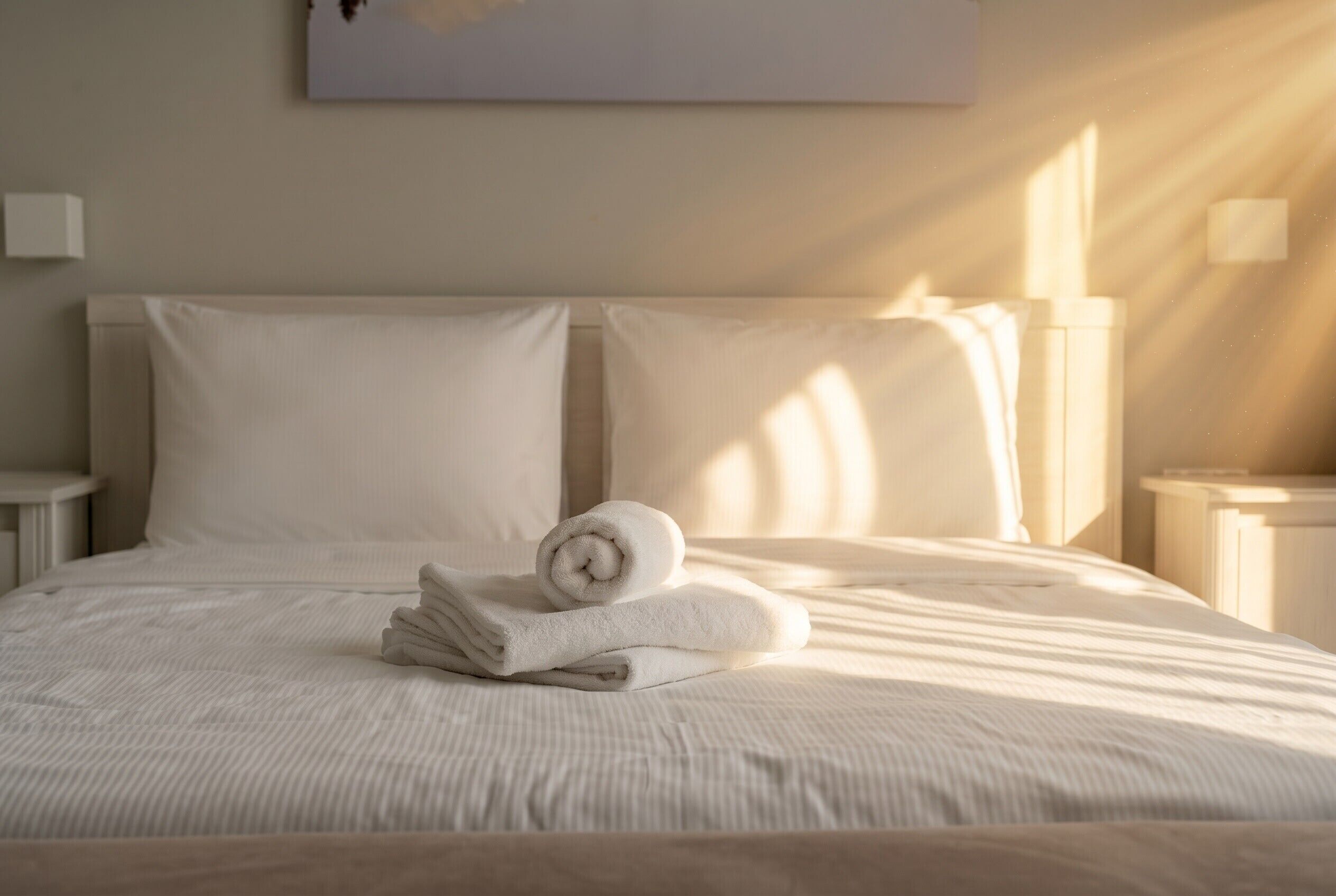 Iron/ironing board, WiFi, bed sheets