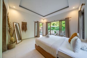 Familie villa, 3 slaapkamers, privézwembad | Lakens van Egyptisch katoen, luxe beddengoed, een kluis op de kamer