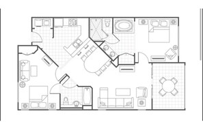 Floor plan - 2BR Villa @ Newport Coast Villas ~ Full Resort Access (Newport Beach)