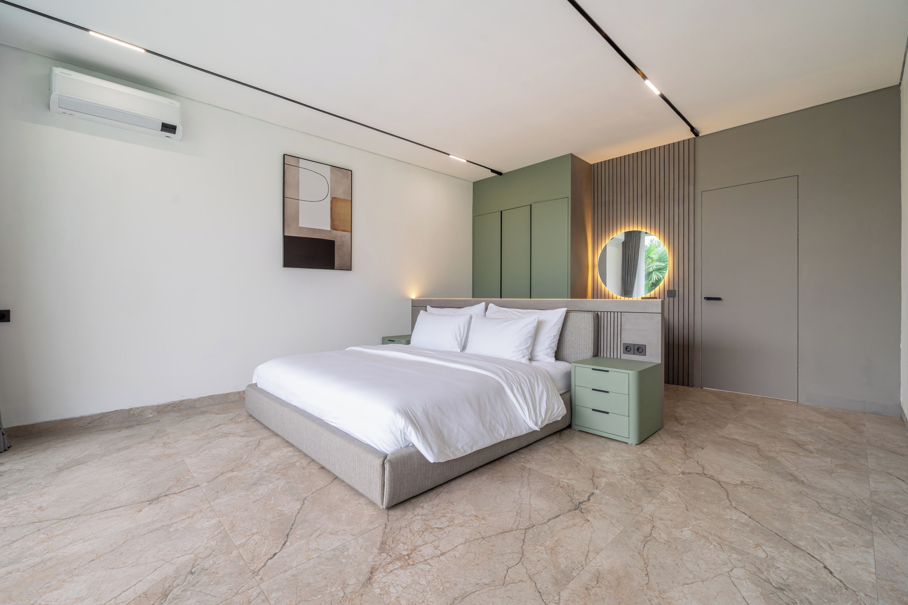 Executive villa, uitzicht op zwembad | Lakens van Egyptisch katoen, luxe beddengoed, een kluis op de kamer