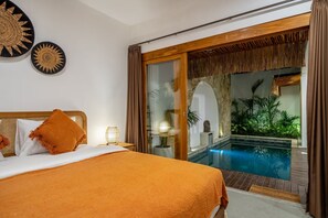 Deluxe Villa, 3 Bedrooms, Private Pool | Cadar kapas Mesir, peralatan tempat tidur premium 