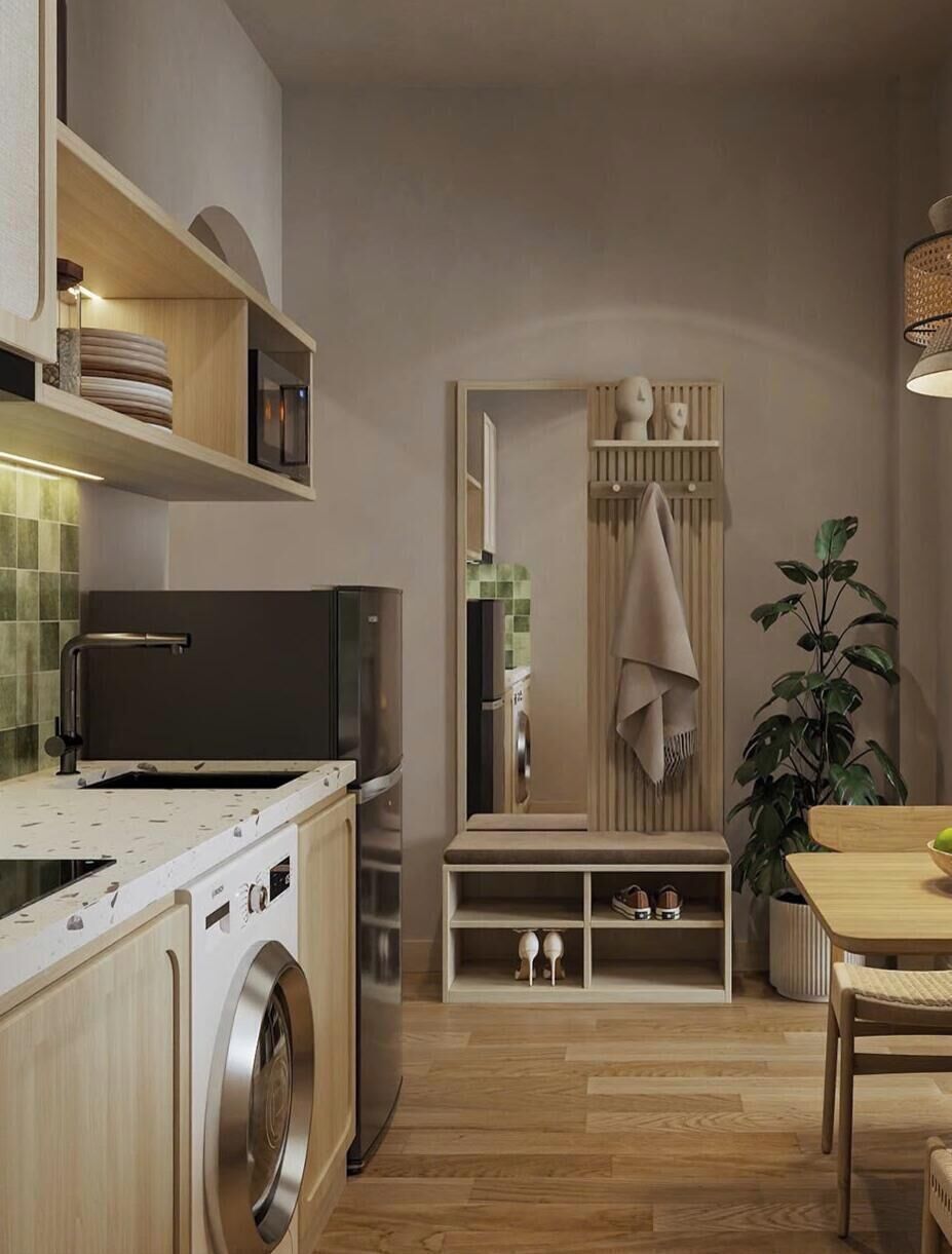 Suíte júnior, sacada | Cozinha privada | Geladeira, cooktop, talheres/pratos/utensílios de cozinha
