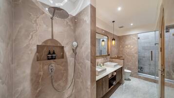 Luxury Villa, 4 Bedrooms, Private Pool | Bathroom | Bathrobes, slippers, bidet