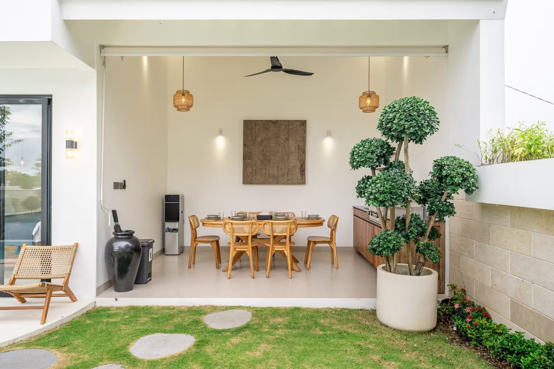 Villa Luxe, 4 chambres, piscine privée | Restauration extérieure