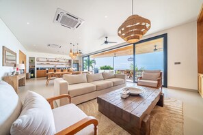 Luxury Villa, 4 Bedrooms, Private Pool, Ocean View | Living area | 50-inch Smart TV with digital channels - Casa Daria Sofia Luxury Villa (Pecatu)