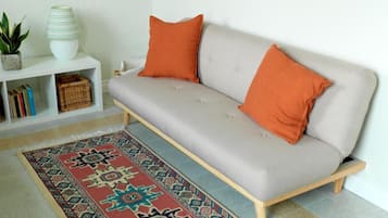 Suite, Balkon, Gartenblick | Wohnbereich