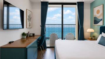 Apartamento elite, 2 quartos, quartos conectados, vista para a praia | Vista para praia/oceano