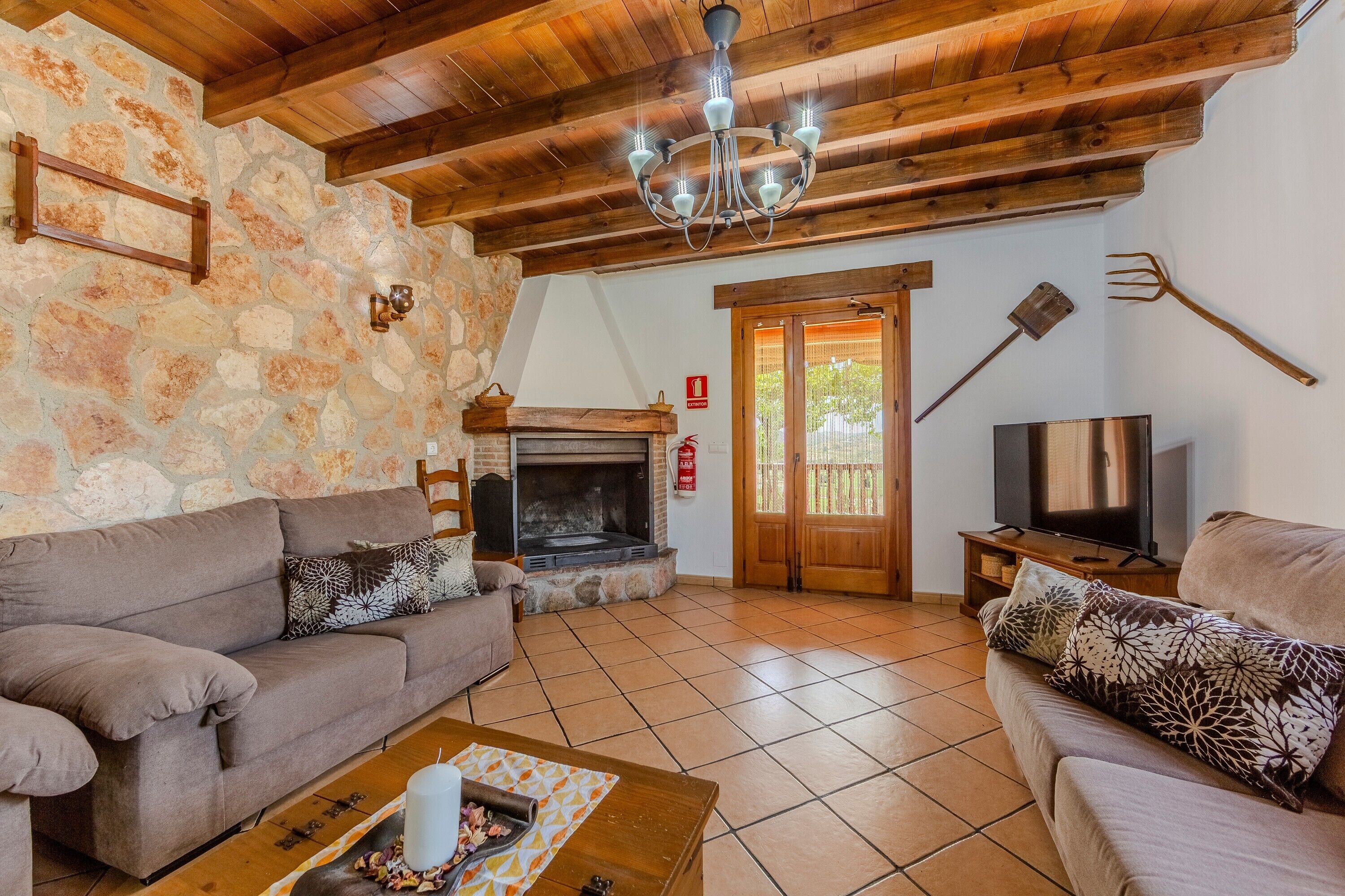 TV, fireplace, DVD player, table tennis