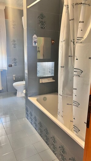 Een bidet, zeep