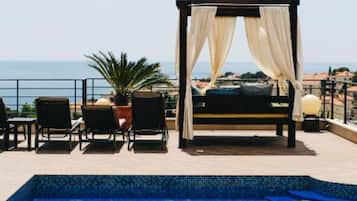 Apartment (Three Bedroom Apartment with Balcony) | Outdoor pool | Seasonal outdoor pool, pool umbrellas, sun loungers